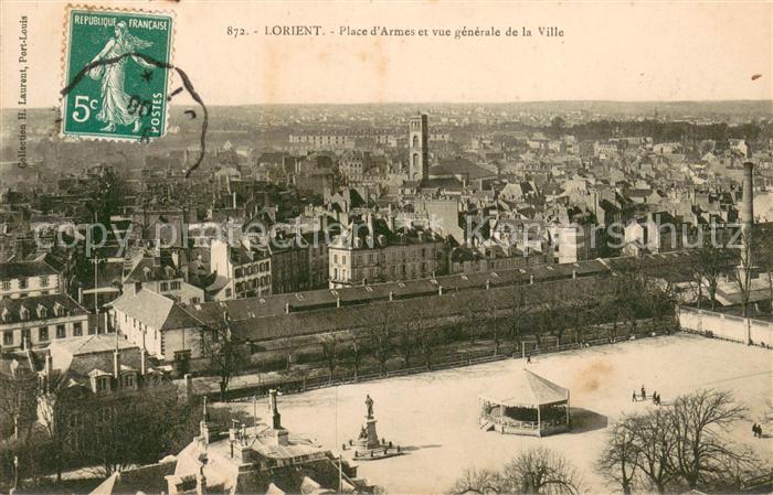 Lorient 56 Bretagne Place d’Armes et vue generale de la Vil