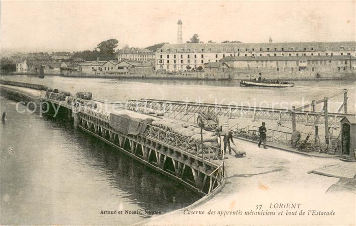 Lorient 56 Bretagne Caserne des apprentis mecaniciens et bout de l'Estacade