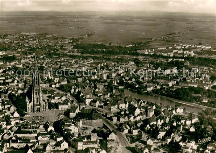 Ulm Donau Fliegeraufnahme mit Neu-Ulm