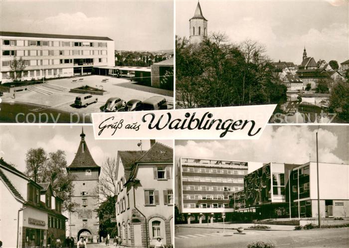 Waiblingen Rems Schule Kirche Stadttor