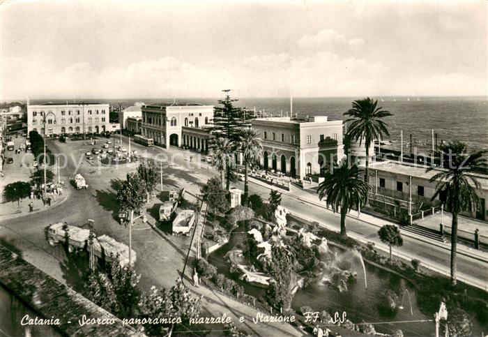 Catania Scorzcio panoramico piazzale e Stazione