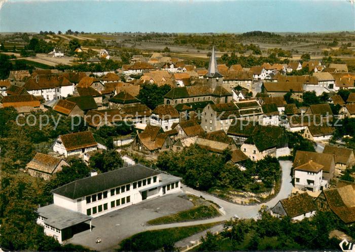 Surbourg Centre et Groupe Scolaire Vue aerienne