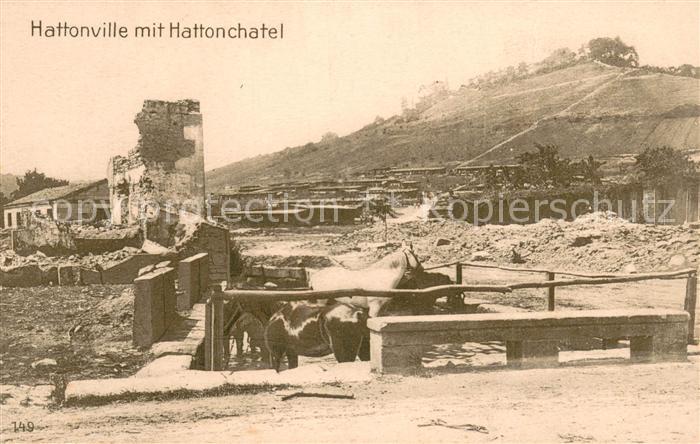 Hattonville Hattonchatel 55 Zerstoertes Dorf in WK1