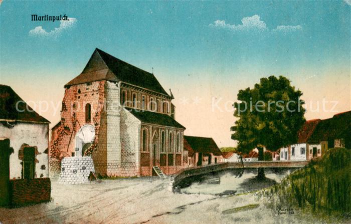 Martinpuich 62 Zerstoerte Kirche in WK1