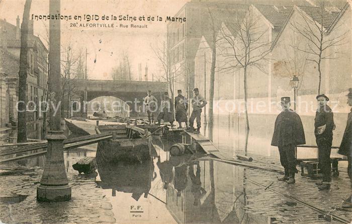 Alfortville Inondations en 1915 de la Seine et de l
