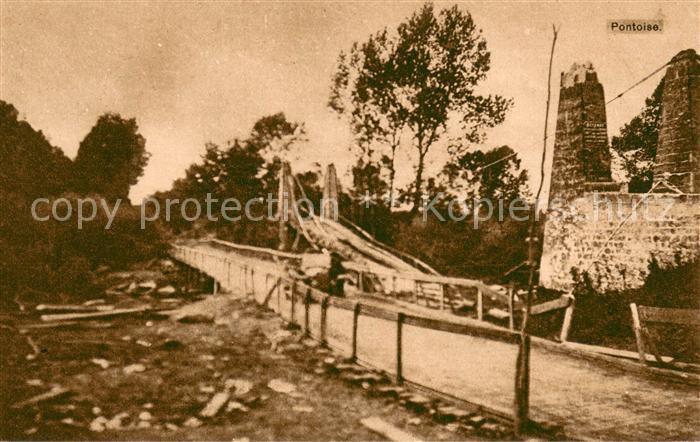 Pontoise Val-d Oise Zerstörtes Dorf in WK1