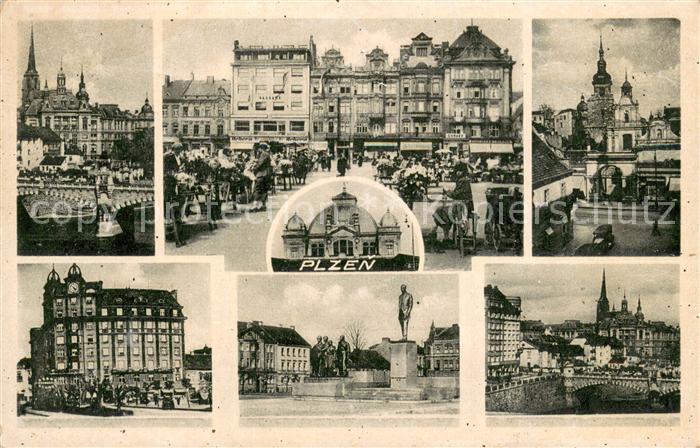 Plzen Pilsen Stadtansichten