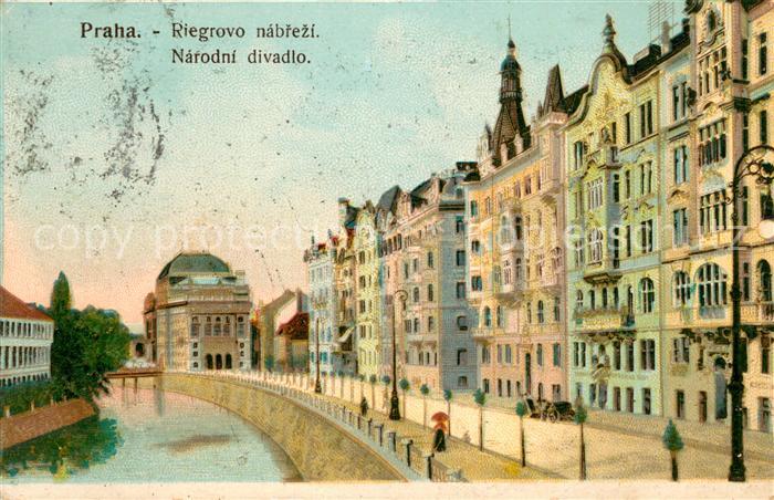 Praha Prahy Prague Riegrovo nabrezi Narodni divadlo