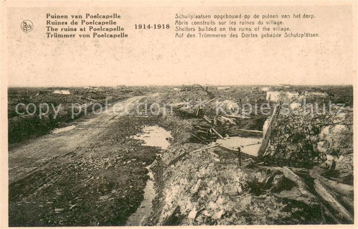 Poelcapelle Poelkapelle Ypern West-Vlaanderen Belgie Auf den Truemmern des Dorfe