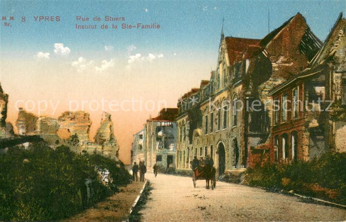 Ypres Ypern Ieper Rue de Stuers Institut de la Ste Familie