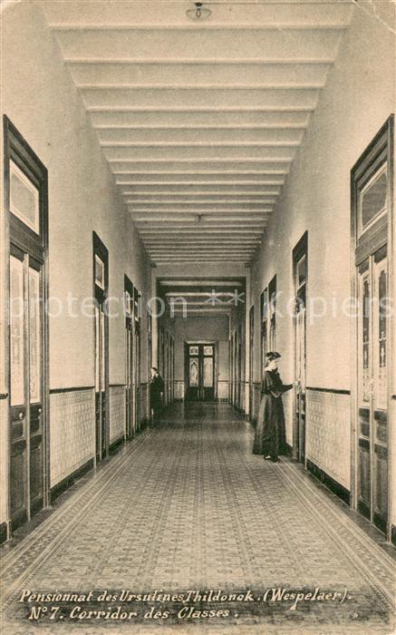 Thildonck Vlaams-Brabant Pensionnat des Ursulines Corridor des Classes