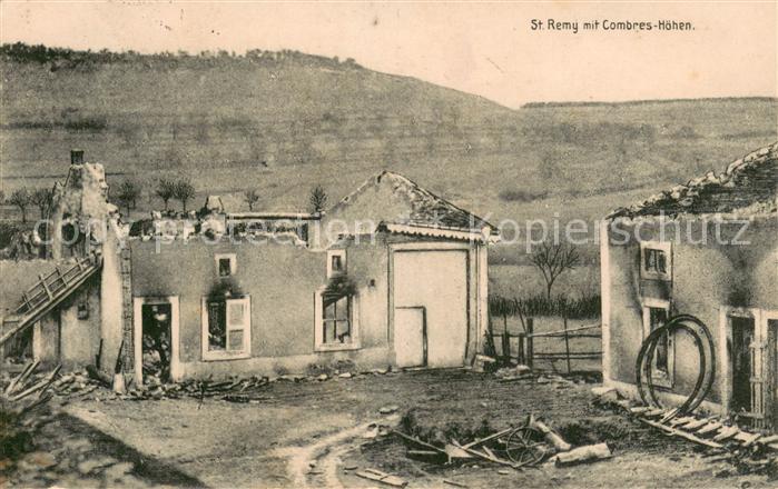 Saint-Remy-la-Calonne nach Zerstoerung mit Combres Hoehen