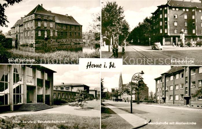 Herne Westfalen Bahnhofstrasse Staedt Berufsfachschulen Bismarckstrasse mit Mari