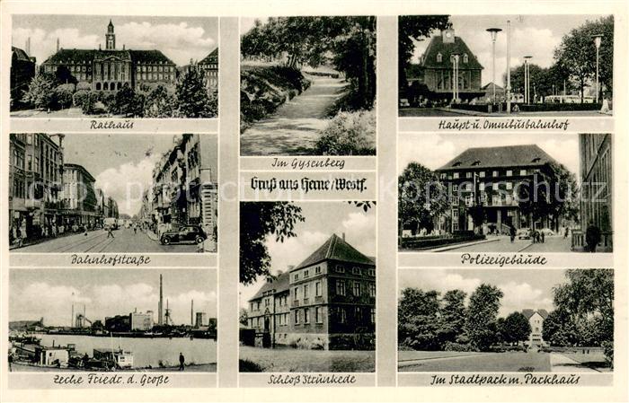 Herne Westfalen Rathaus Bahnhofstrasse Zeche Friedr der Grosse Im Gysenberg Schl