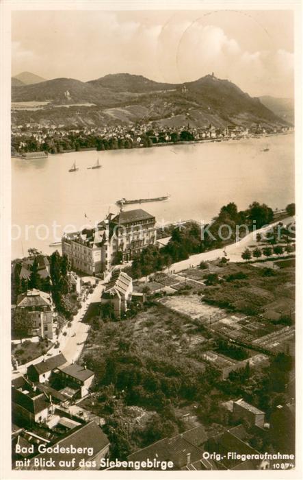Bad Godesberg Fliegeraufnahme mit Siebengebirge