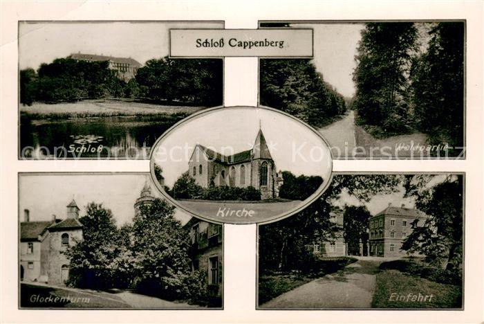 Cappenberg Schloss Cappenberg Waldpartie Kirche Glockenturm Einfahrt