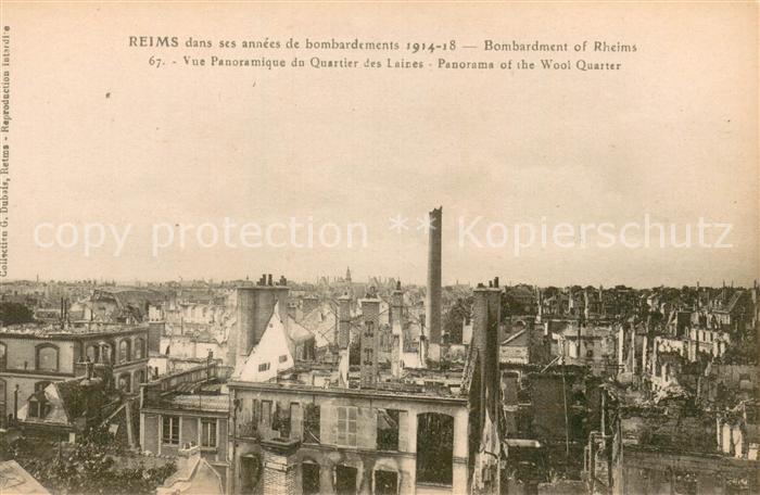 Reims 51 dans ses annees de bombardements 1914-1