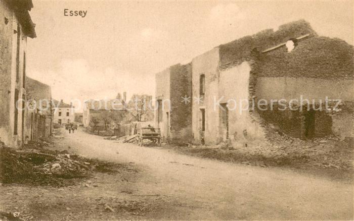 Essey 54-les-Nancy Zerstörtes Dorf in WK1