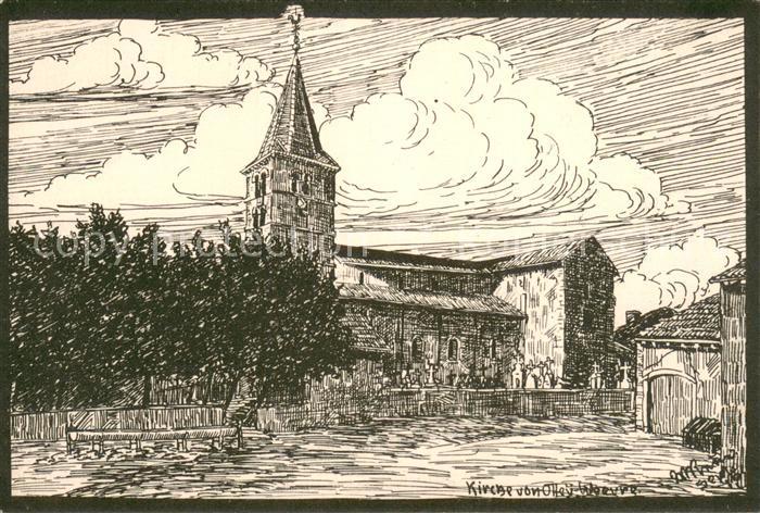 Olley 54 Kirche von Olfen Zeichnung