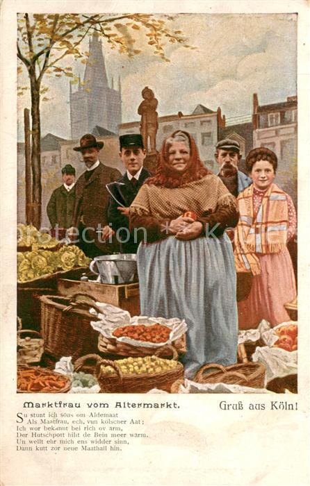 Koeln Rhein Marktfrau vom Altermarkt