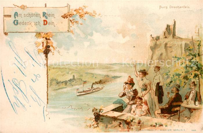 Koenigswinter Burg Drachenfels Illustration