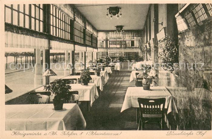 Koenigswinter Hotel Duesseldorfer Hof Terrasse