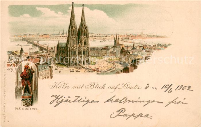 Koeln Rhein Dom St Cristoforus