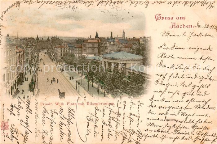 Aachen Friedrich Wilhelm Platz mit Elisenbrunnen