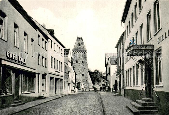 Muenstereifel Bad Werther Strasse mit Tor und Hotel Hildebrand