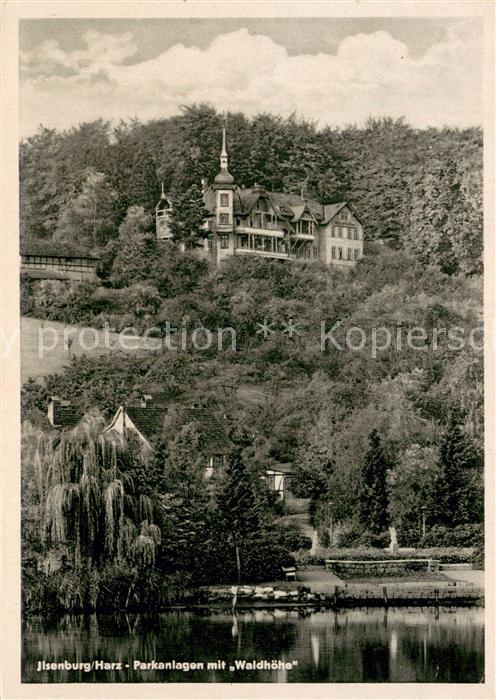 Ilsenburg Harz Parkanlagen mit Waldhoehe