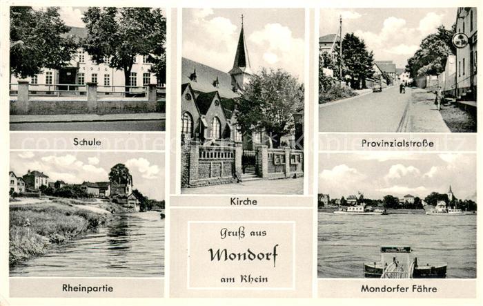 Mondorf Siegkreis Schule Rheinpartie Kirche Provinzialstrasse Mondorfer Faehre