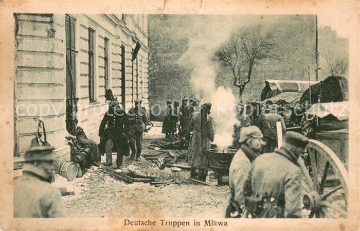 Mlawa Mielau Ostpreussen Deutsche Truppen in Mlawa
