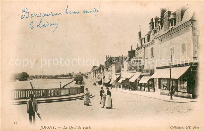 Joigny 89 Yonne Le Quai de Paris