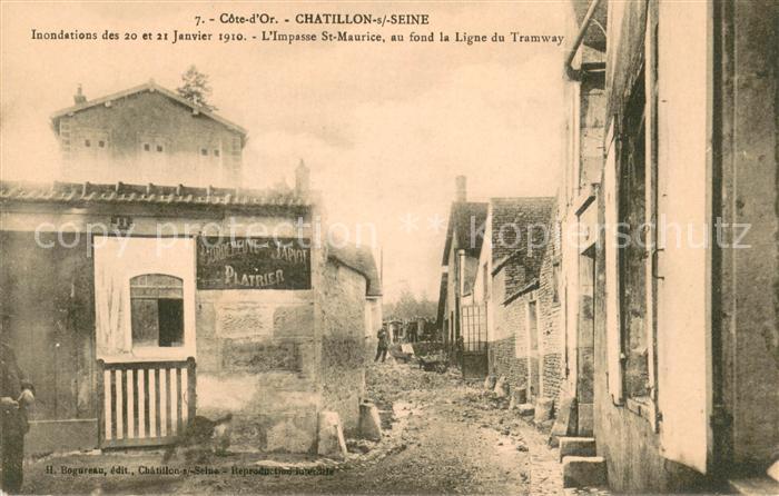 Chatillon-sur-Seine Inondations des Janvier 1910 Impasse St