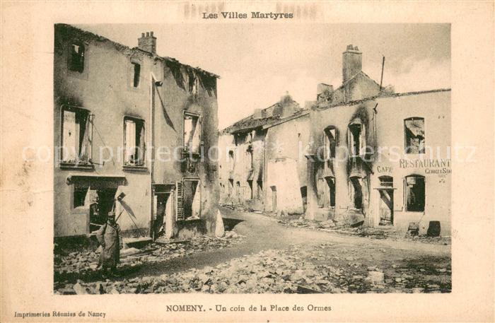 Nomeny Les Villes Martyres Un coin de la Place Ormes