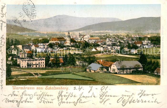 Warmbrunn Bad Blick vom Scholzenberg