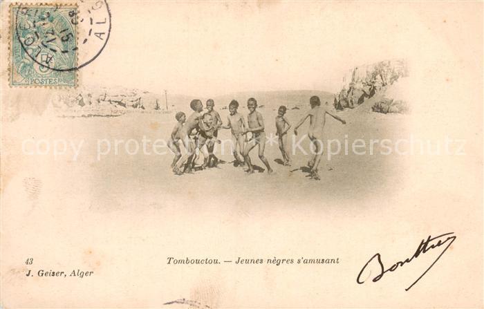 Tombouctou Jeunes negres s amusant