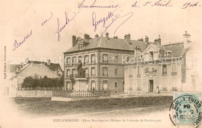 Coulommiers 77 Place Beaurepaire Maison de Valentin de Boulongne