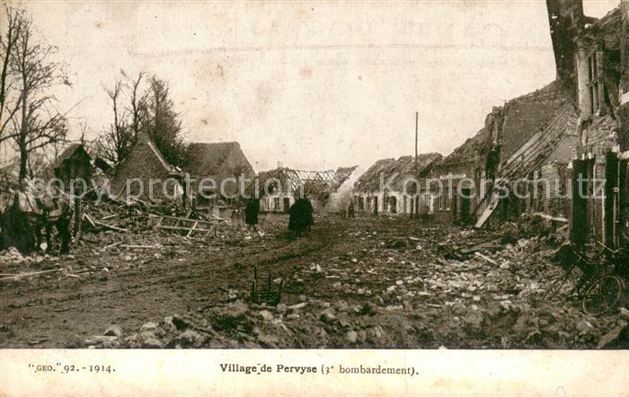 Pervyse apres bombardement