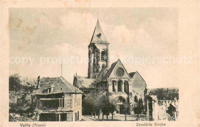 Vailly-sur-Aisne Zerstoerte Kirche