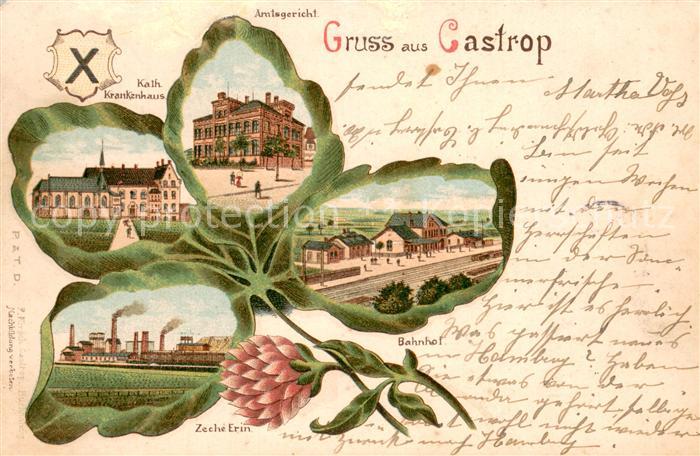 Castrop-Rauxel Amtsgericht Kath Krankenhaus Zeche Erin Bahnhof