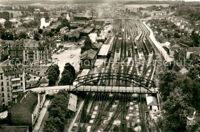 Sarreguemines Le Pont du Chemin de Fer et la Place de la Gare Vue aerienne