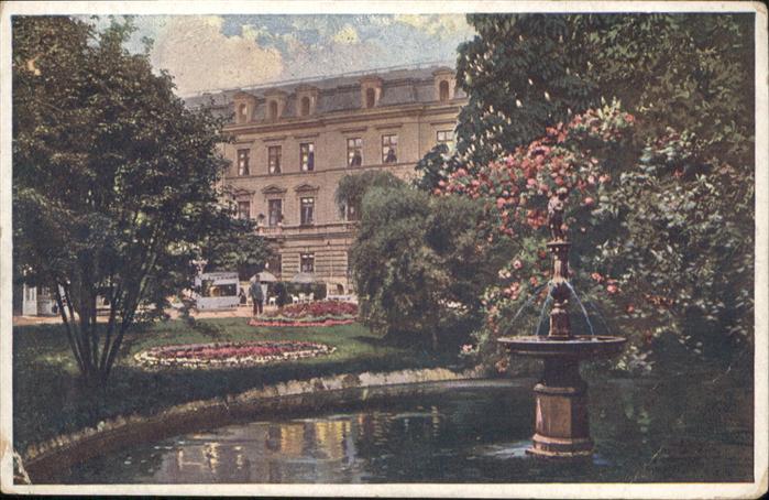 Teplitz-Schoenau Teplice Teplitz-Schoenau Springbrunnen Herrenhaus