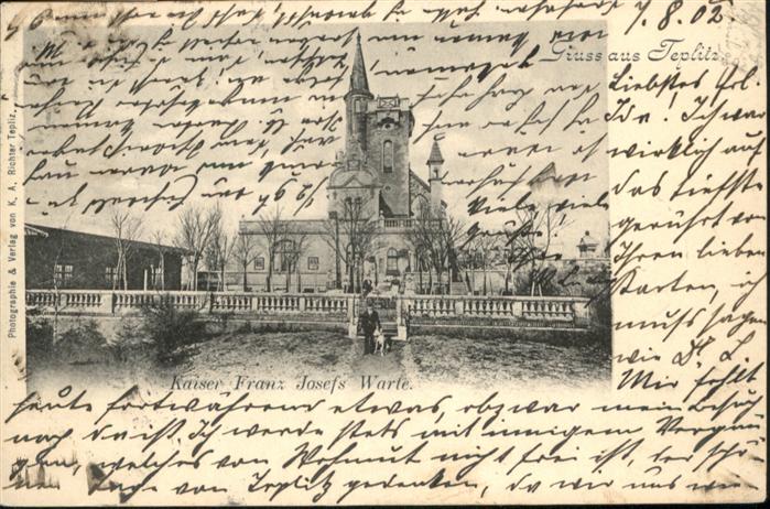 Bad Teplitz-Schoenau Teplitz Kaiser Franz Josefs Warte Hund