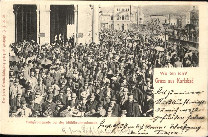 Karlsbad Eger Karlsbad Frühpromenade Mühlbrunncolonad