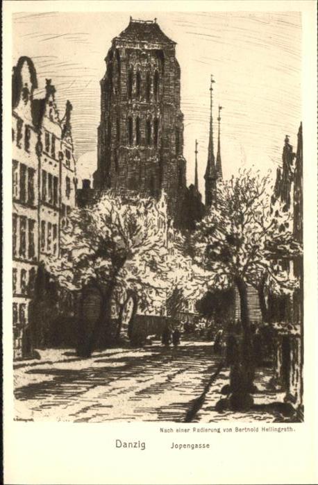 Danzig Westpreussen Danzig Joprngasse Künstler Berthold Hel