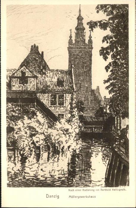 Danzig Westpreussen Danzig Müllergewerkshaus Künstler Berth