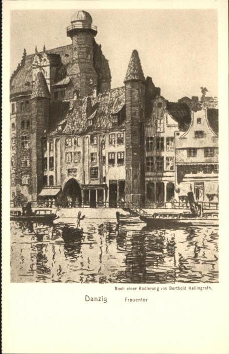 Danzig Westpreussen Danzig Frauengasse  Künstler Berthold H