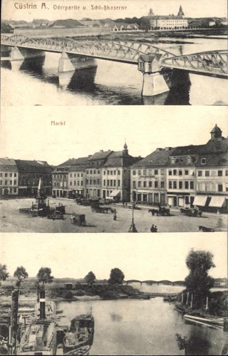 Cuestrin Ostbrandenburg Cüstrin Markt Kutsche Schiff Brücke Sch