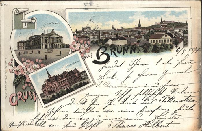 Bruenn Brno Bruenn Stadttheater Deutsches Haus